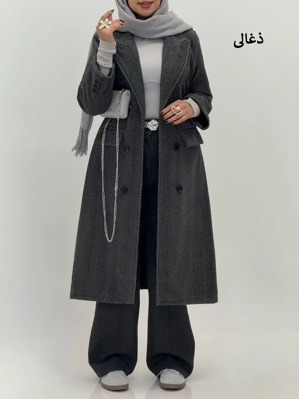 3646-پالتو مزونی گلشیفته ( ایراددار )